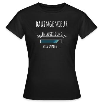 Génie civil Formation Ingénieur civil - T-shirt Femme - noir - Devant - AI Model Female 172 dark (172cm)