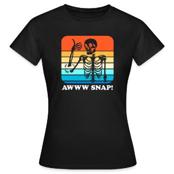 Bone Fracture Halloween Skeleton Bone Arm Fracture - Women's T-Shirt - black - Front - AI Model Female 172 dark (172cm)
