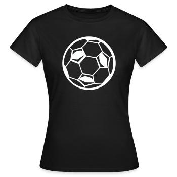 Fussball Ball Soccer - Frauen T-Shirt - Schwarz - Vorne - AI Model Female 172 dark (172cm)