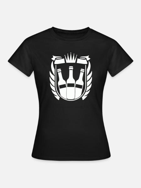 Bier Wappen - Frauen T-Shirt - Schwarz