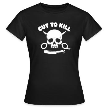 Motif de crâne coupé pour tuer - T-shirt Femme - noir - Devant - AI Model Female 172 dark (172cm)