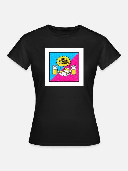 Energiesparmodus der Hängematte - Frauen T-Shirt - Schwarz