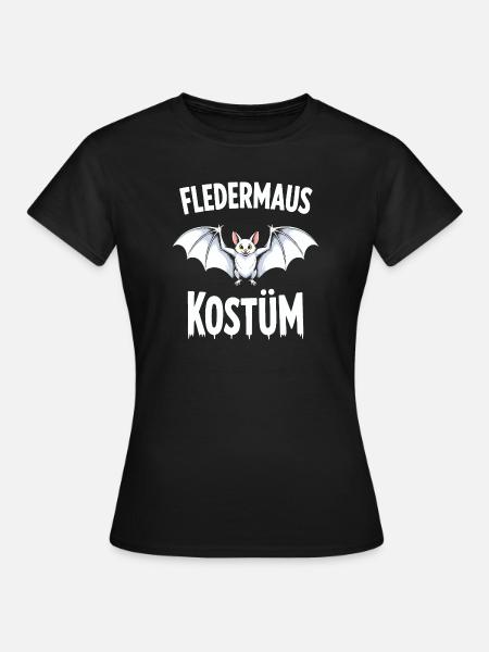 Fledermaus Kostüm Halloween Karneval - Frauen T-Shirt - Schwarz