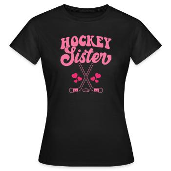 Hockey Eishockey Eishockeyspieler Geschenk - Women's T-Shirt - black - Front - AI Model Female 172 dark (172cm)