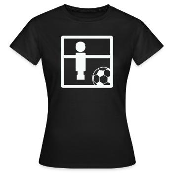 Fußball Soccer Kicker - Women's T-Shirt - black - Front - AI Model Female 172 dark (172cm)