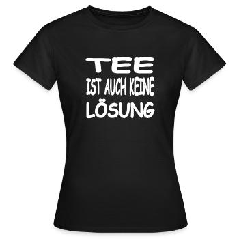 Tee - Frauen T-Shirt - Schwarz - Vorne - AI Model Female 172 dark (172cm)