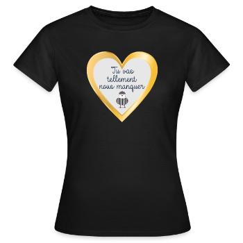 Adieu Équipe - T-shirt Femme - noir - Devant - AI Model Female 172 dark (172cm)