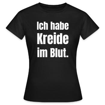 J’ai de la craie dans le sang - T-shirt Femme - noir - Devant - AI Model Female 172 dark (172cm)