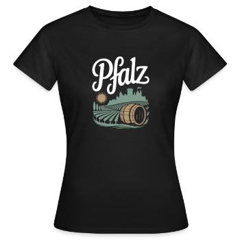 Rhénanie-Palatinat Home Vignobles du Palatinat Palatinat - T-shirt Femme - noir - Devant - AI Model Female 172 dark (172cm)