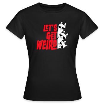 Let's Get Weird 3 Lama Freunde Team Sonnenbrille - Frauen T-Shirt - Schwarz - Vorne - AI Model Female 172 dark (172cm)