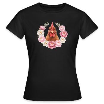 Poulet brun - T-shirt Femme - noir - Devant - AI Model Female 172 dark (172cm)