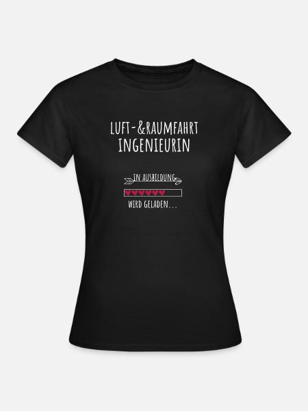 Luft- & Raumfahrtingenieurin Student Ausbildung - Frauen T-Shirt - Schwarz