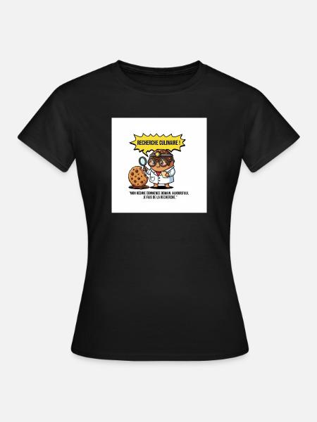 Kulinarische Gourmet-Forschung - Frauen T-Shirt - Schwarz