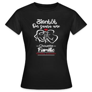 Bald werden wir eine großartige Familie kennenlernen - Frauen T-Shirt - Schwarz - Vorne - AI Model Female 172 dark (172cm)
