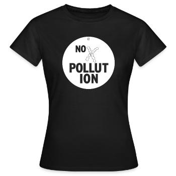 NO POLLUTION - Women's T-Shirt - black - Front - AI Model Female 172 dark (172cm)