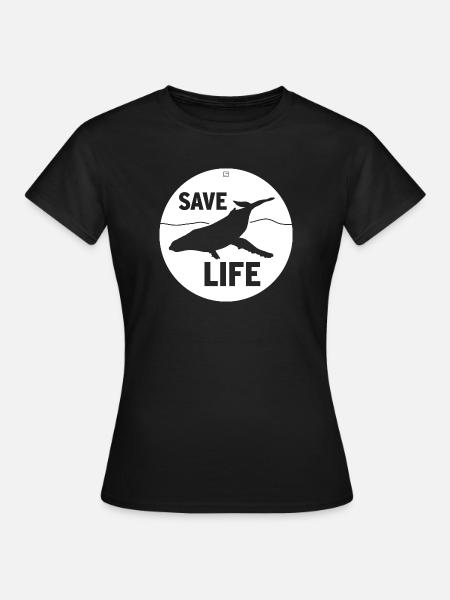 SAVE LIFE - Frauen T-Shirt - Schwarz