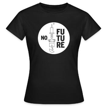 NO FUTURE - Women's T-Shirt - black - Front - AI Model Female 172 dark (172cm)
