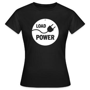 LOAD POWER - Women's T-Shirt - black - Front - AI Model Female 172 dark (172cm)