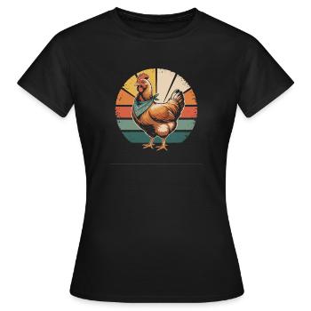 Chickens Chicken - Women's T-Shirt - black - Front - AI Model Female 172 dark (172cm)
