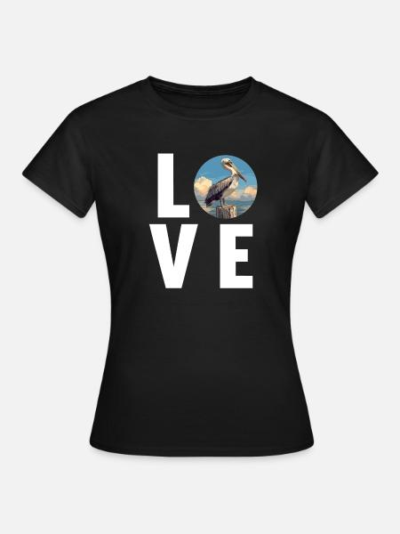 Pelikane Pelikan - Frauen T-Shirt - Schwarz