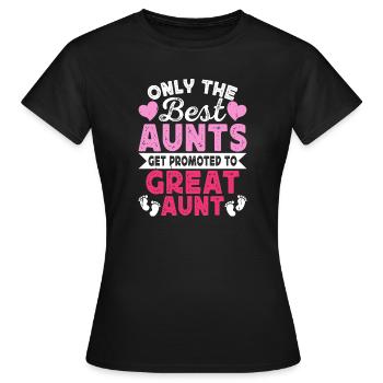 Tante Cadeau Meilleure Tante Du Monde - T-shirt Femme - noir - Devant - AI Model Female 172 dark (172cm)