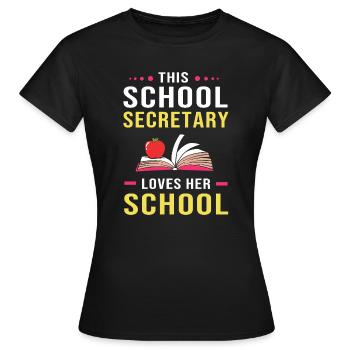 Secrétaire de l’école Secrétaire de l’école - T-shirt Femme - noir - Devant - AI Model Female 172 dark (172cm)