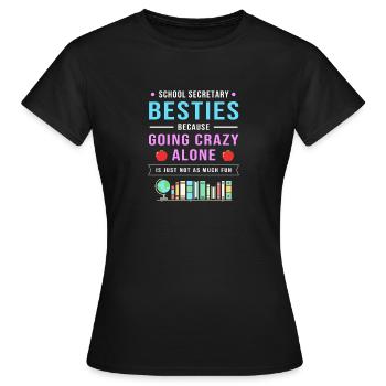 Secrétaire d’école Secrétaire d’école - T-shirt Femme - noir - Devant - AI Model Female 172 dark (172cm)