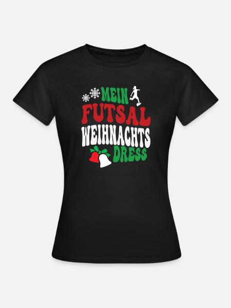 Weihnachten Futsal Spielerin Futsalspielerin - Frauen T-Shirt - Schwarz