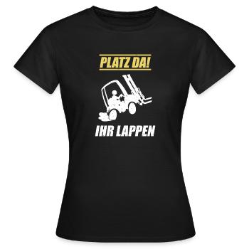 Espace depuis votre chiffon / cariste disant - T-shirt Femme - noir - Devant - AI Model Female 172 dark (172cm)