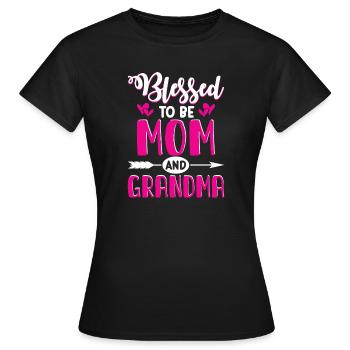 Cadeau de grand-mère Cadeaux de Noël Grand-mère - T-shirt Femme - noir - Devant - AI Model Female 172 dark (172cm)