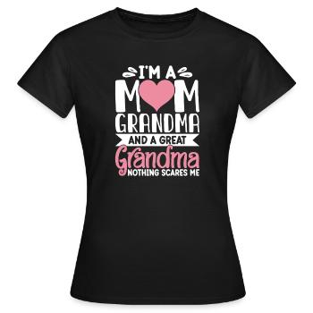 Cadeau de grand-mère Cadeaux de Noël Grand-mère - T-shirt Femme - noir - Devant - AI Model Female 172 dark (172cm)