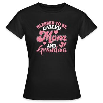 Cadeau de grand-mère Cadeaux de Noël Grand-mère - T-shirt Femme - noir - Devant - AI Model Female 172 dark (172cm)