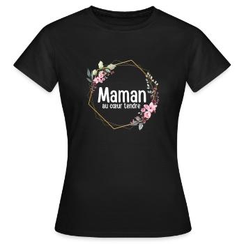 Weichherzige Mutter - Frauen T-Shirt - Schwarz - Vorne - AI Model Female 172 dark (172cm)