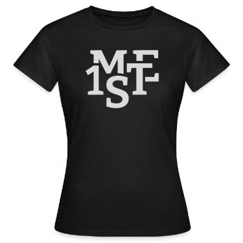 Me first - Women's T-Shirt - black - Front - AI Model Female 172 dark (172cm)