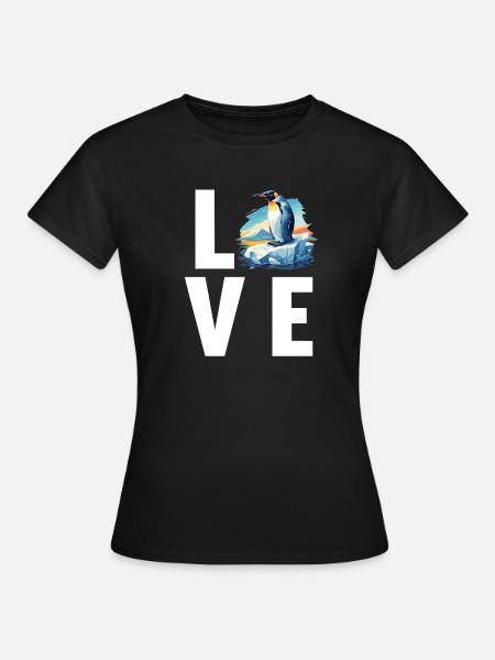 Pinguine Pinguin - Frauen T-Shirt - Schwarz