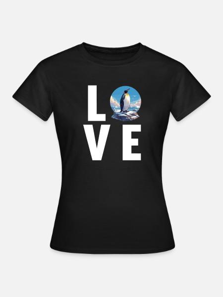 Pinguine Pinguin - Frauen T-Shirt - Schwarz