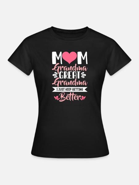 Oma Mama Geschenk Weihnachtsgeschenke Großmutter  - T-shirt dam - svart