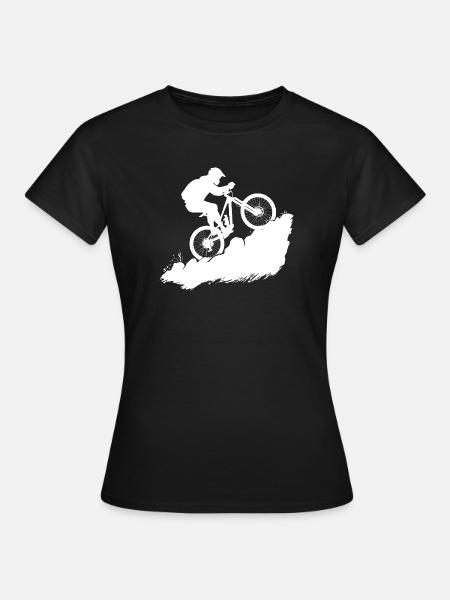Energetisches Mountainbiken - Frauen T-Shirt - Schwarz