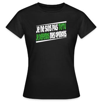 Ich bin nicht stur - Frauen T-Shirt - Schwarz - Vorne - AI Model Female 172 dark (172cm)