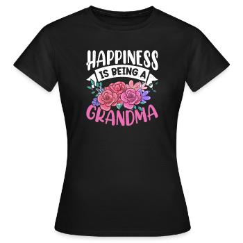 Cadeau de fête des mères de grand-mère Cadeaux de Noël - T-shirt Femme - noir - Devant - AI Model Female 172 dark (172cm)