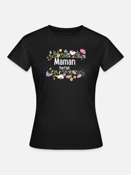 Perfekte Blumenmutter - Frauen T-Shirt - Schwarz