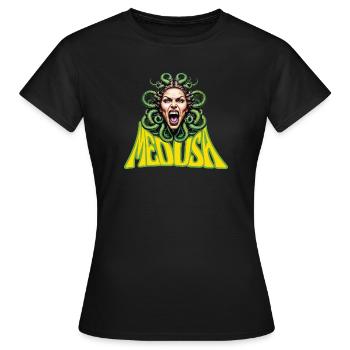 Medusa - Women's T-Shirt - black - Front - AI Model Female 172 dark (172cm)