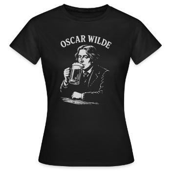 Victorien avec Portrait de bière - T-shirt Femme - noir - Devant - AI Model Female 172 dark (172cm)