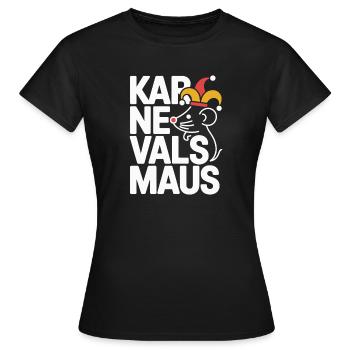 Souris de carnaval Souris de Cologne Souris de carnaval - T-shirt Femme - noir - Devant - AI Model Female 172 dark (172cm)