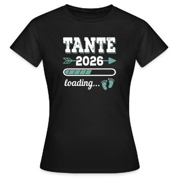 Tante 2026 Chargement Idée cadeau future tante - T-shirt Femme - noir - Devant - AI Model Female 172 dark (172cm)