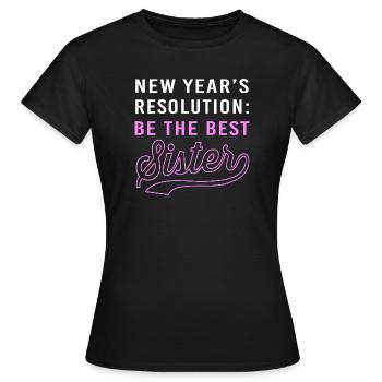 Gender Reveal New Year's Eve New Year New Year - Women's T-Shirt - black - Front - AI Model Female 172 dark (172cm)