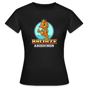 Seahorse Bronze Badge Swimming Course - Women's T-Shirt - black - Front - AI Model Female 172 dark (172cm)