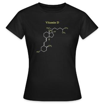 Structure Vitamine D - T-shirt Femme - noir - Devant - AI Model Female 172 dark (172cm)