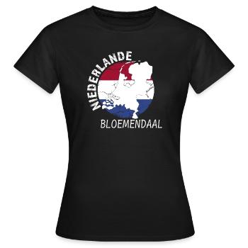 Bloemendaal - Frauen T-Shirt - Schwarz - Vorne - AI Model Female 172 dark (172cm)