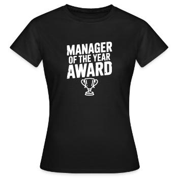 Auszeichnung als Manager des Jahres - Frauen T-Shirt - Schwarz - Vorne - AI Model Female 172 dark (172cm)